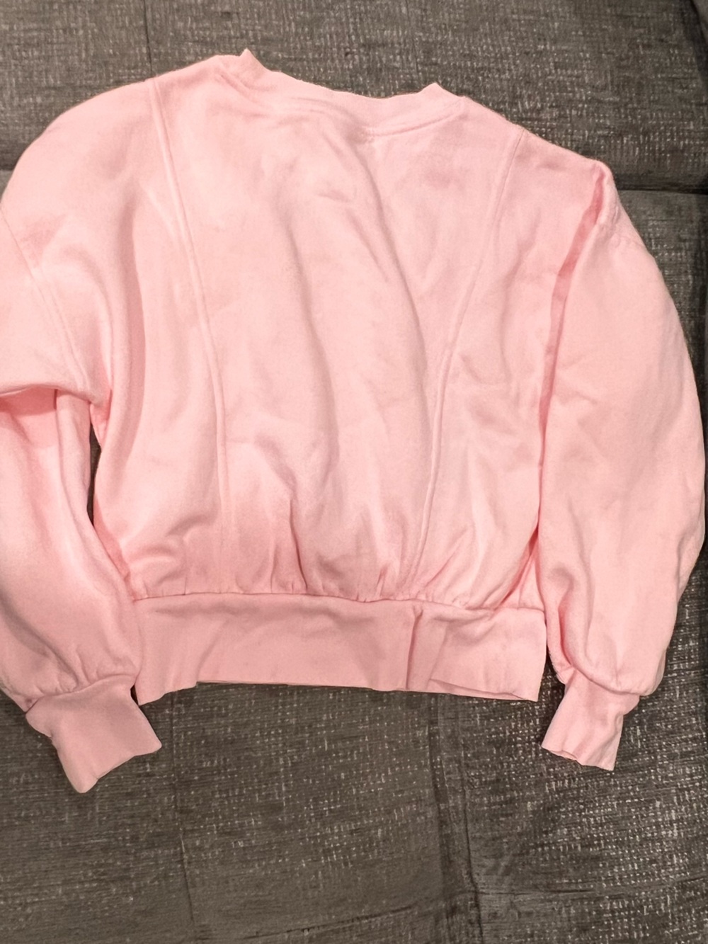 LOFT seamed cropped fleece sweatshirt.